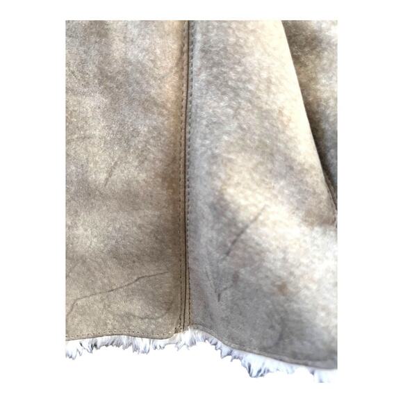 XOXO DIstressed Suede Jacket With Sherpa Lining Women’s Size XL Penny Lane Vibes - Picture 13 of 16